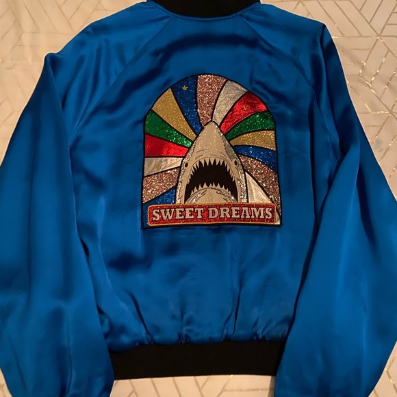 Teddy Jacket Saint Laurent Sweet Dreams Jacket Blue Yves Saint
